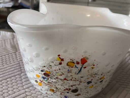 Fazzoletto vetro di murano con murine