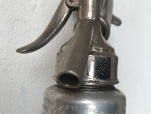 Bottiglia vetro ret acciaio seltz d’epoca