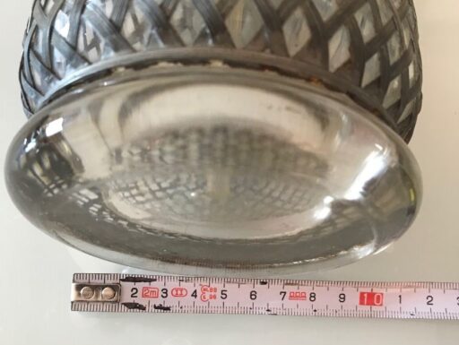 Bottiglia vetro ret acciaio seltz d’epoca