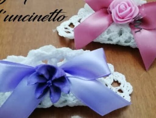 Bomboniera cuore realizzata a mano uncinetto