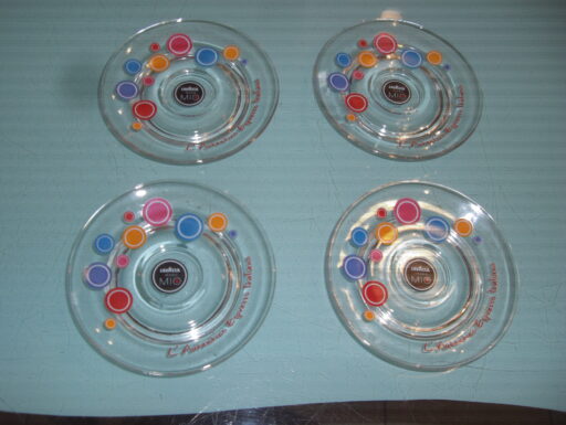 Lavazza piattini in vetro lotto di quattro