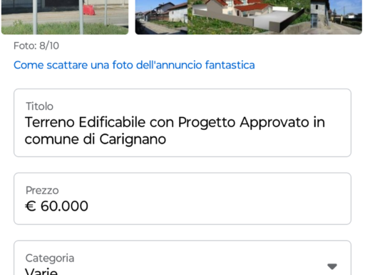 Terreno edificabile con rustico
