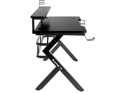 Scrivania huzaro hero 5.0 nero fibra di carbonio 120 x 60 cm