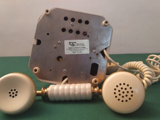 Telefono in ceramica bianca da tavolo (raro)