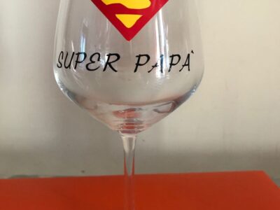 Calice vino super papà