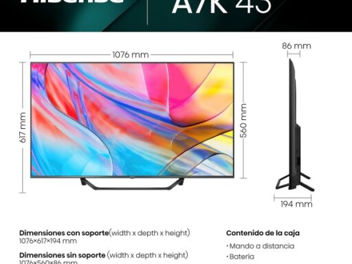 Smart tv hisense 43" 4k ultra hd hdr qled