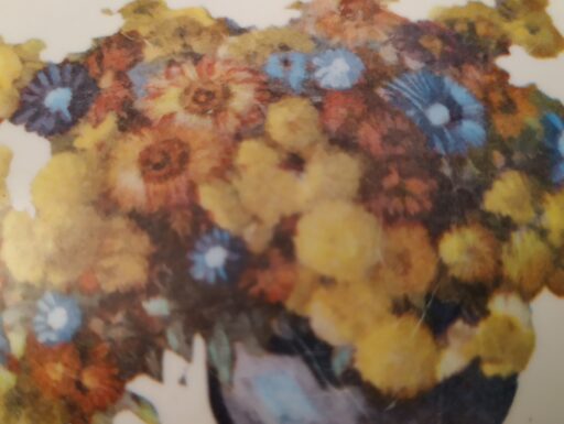 Attaccapanni d’epoca composizione fiori