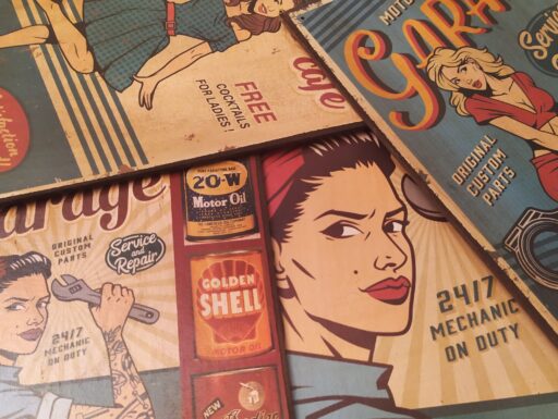 Targhe in legno pubblicita' d'epoca officine e caffetterie