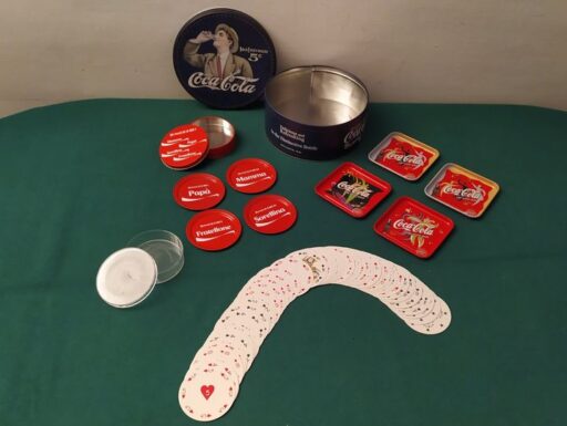 Coca cola-carte rotonde da poker e sottobicchieri coca cola