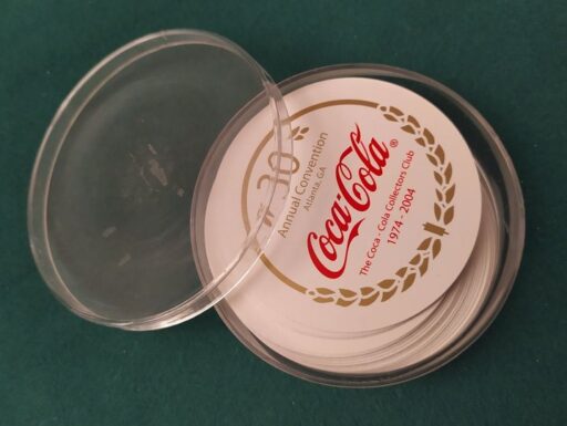 Coca cola-carte rotonde da poker e sottobicchieri coca cola