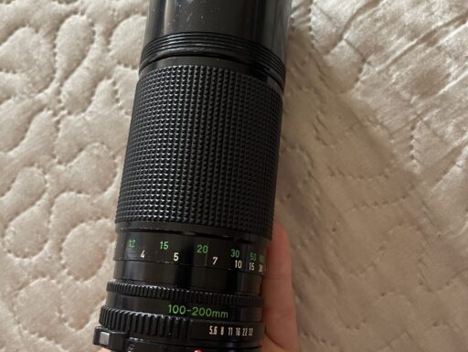 Obiettivo canon 100/200mm +flash londa