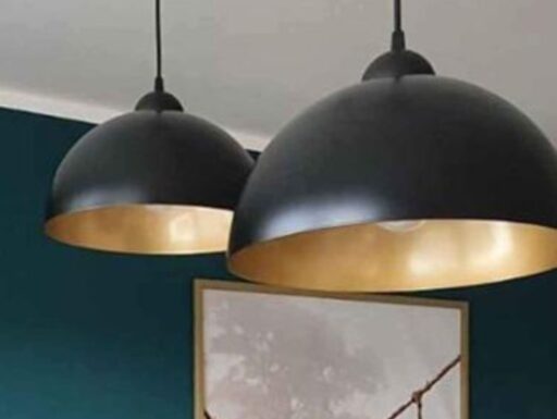 2 lampadari industrial neri