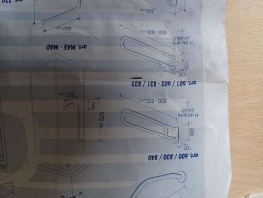 Parapetto ribaltabile marca thermomat mod 832