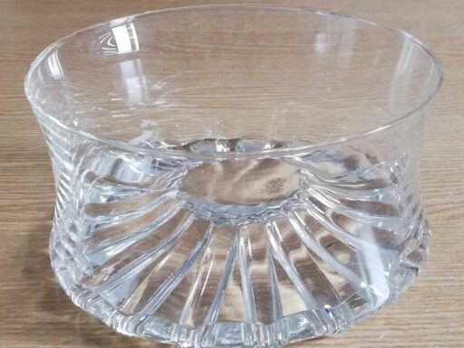 Vaso trasparente vintage arte di murano,anni 70