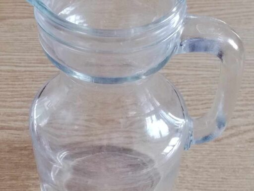 Vaso trasparente vintage arte di murano,anni 70