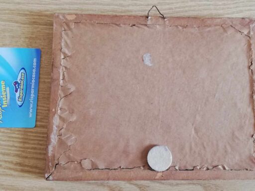 Quadretto vintage lavorazione a mano in paglia,anni 70