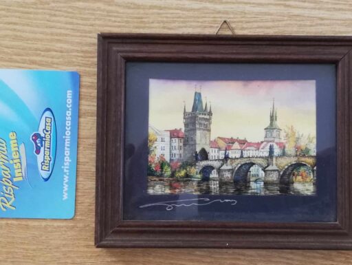 Quadretto vintage lavorazione a mano in paglia,anni 70