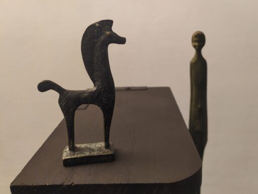 Arte etrusca: specchio-ombra-cavallo