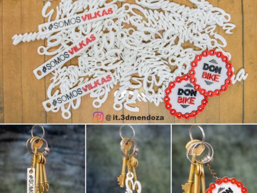 Portachiavi stampati in 3d, personalizzabili