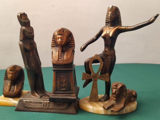Oggetti antico egitto ottone e marmo