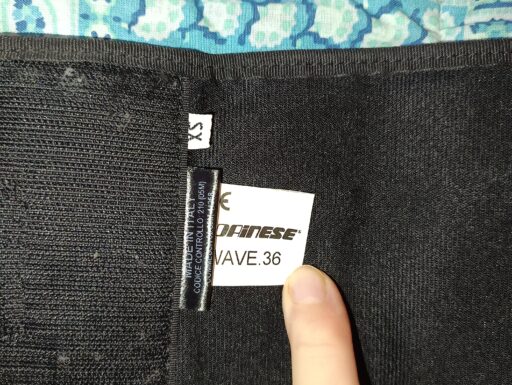 Paraschiena dainese f. wave 36 taglia xs - apertura fascia 1