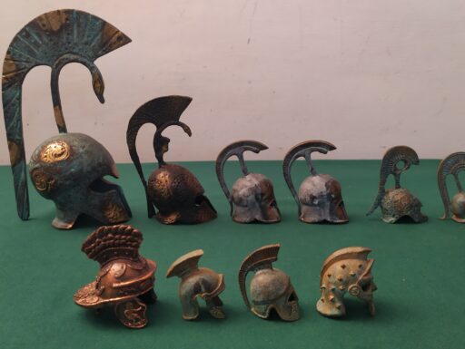 Elmi bronzo greco/romani in microfusione