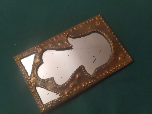 Specchi e cornice legno ottone cuoio