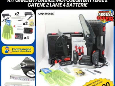 Offerta black friday!! kit garden forbice motosega batterie 2