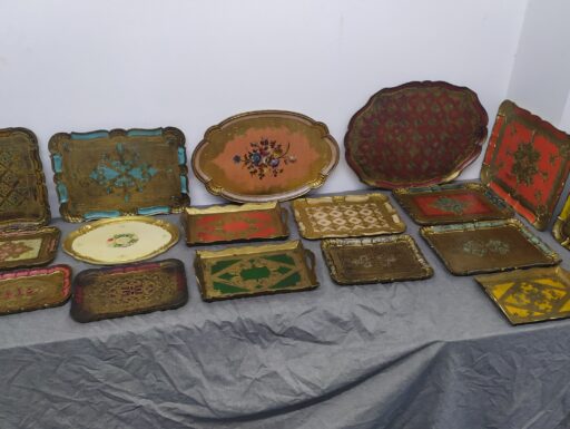 Vassoi rettangolari in legno antica firenze