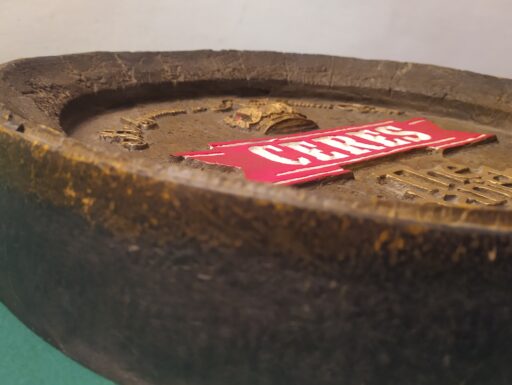 Targa rilievo birra ceres vetro resina