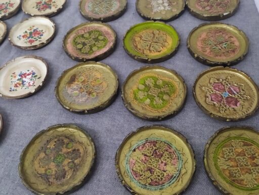 Sottobicchieri legno antichi artisti toscani