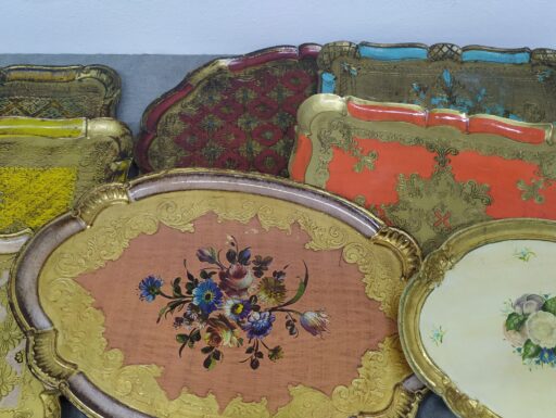 Vassoi rettangolari in legno antica firenze