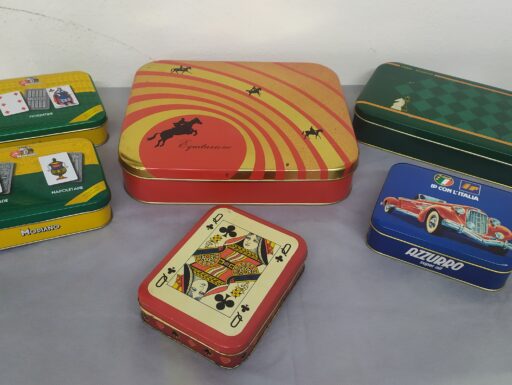 Scatole metallo "modiano"-scacchi poker mercante-