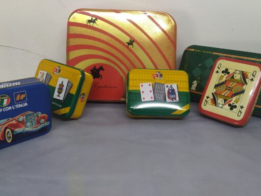 Scatole metallo "modiano"-scacchi poker mercante-