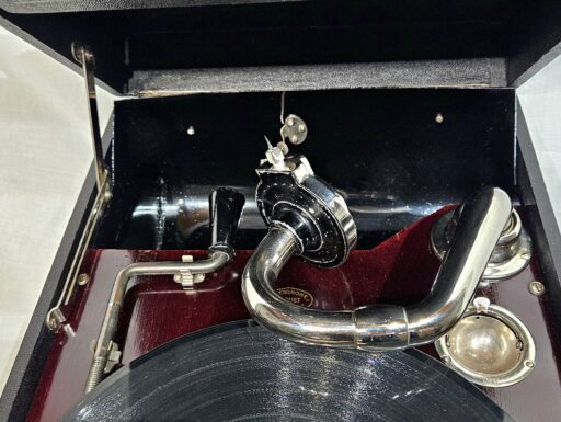 Grammofono a valigetta "paquet", funzionante con puntine