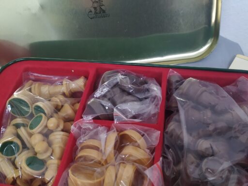 Scatole metallo "modiano"-scacchi poker mercante-