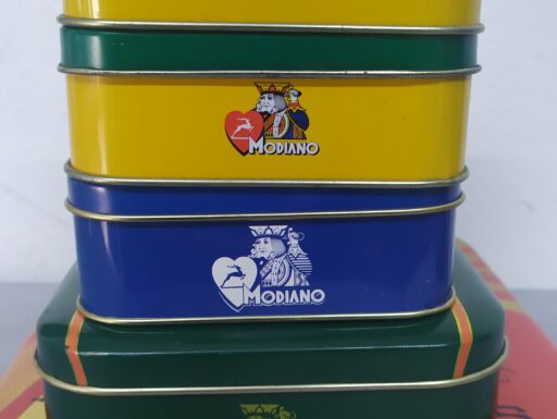 Scatole metallo "modiano"-scacchi poker mercante-