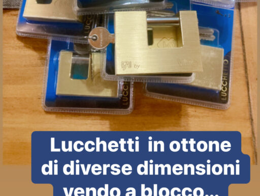 Stock lucchetti in ottone a 5€ l’uno