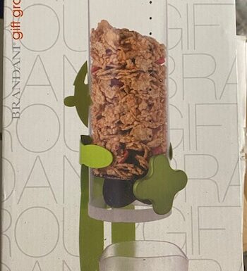 Dispenser cereali pierino verde vetro/metallo