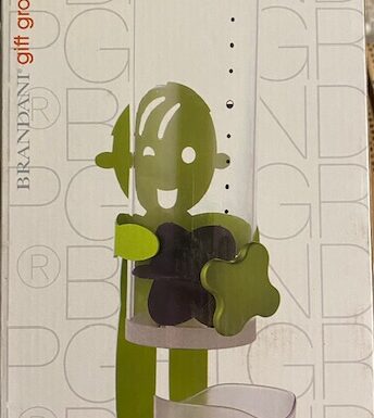 Dispenser cereali pierino verde vetro/metallo