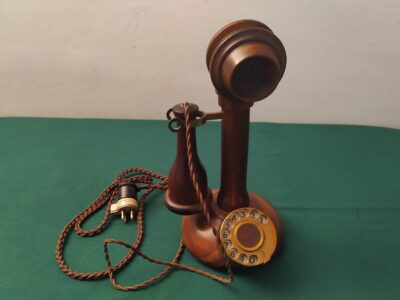 Telefono da tavolo legno a candela mod. primi 900