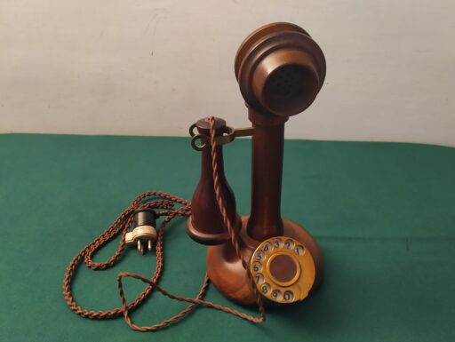 Telefono da tavolo legno a candela mod. primi 900