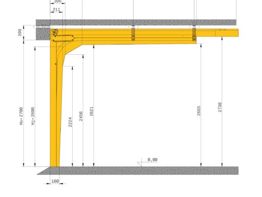 Portone sezionale unipro 3,120 m x 2,700 m