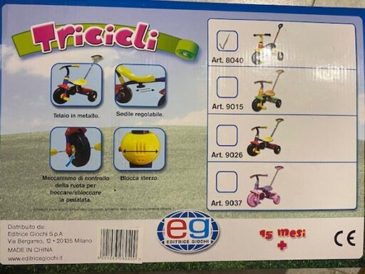 Triciclo x bambini