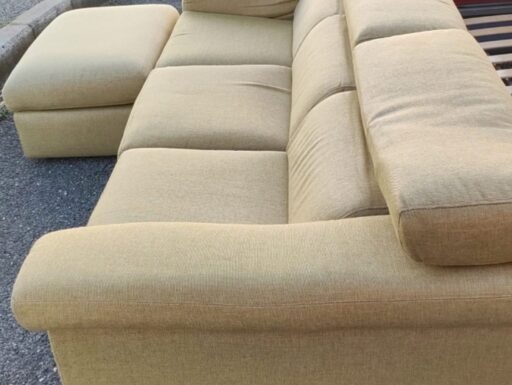 Divano 3 posti poltrone sofà con penisola