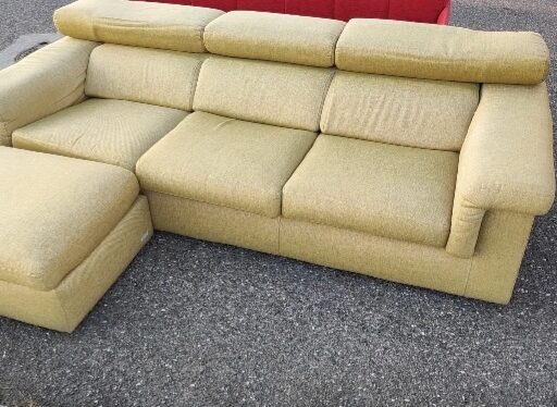 Divano 3 posti poltrone sofà con penisola