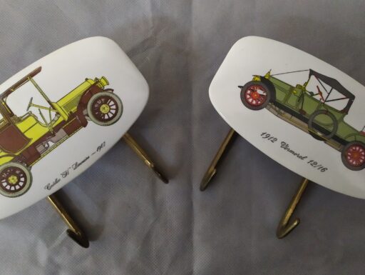 Appendiabiti d'epoca bachelite ottone ferro