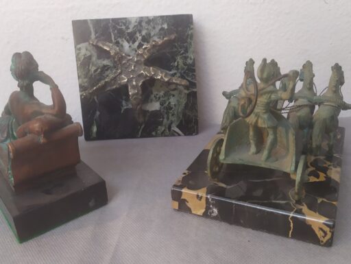 Oggetti marmo naturale e bronzo antichjzzato