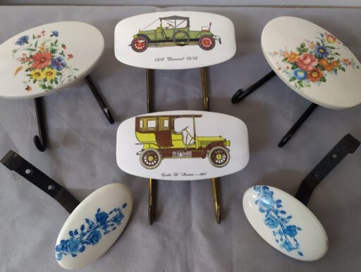 Appendiabiti d'epoca bachelite ottone ferro