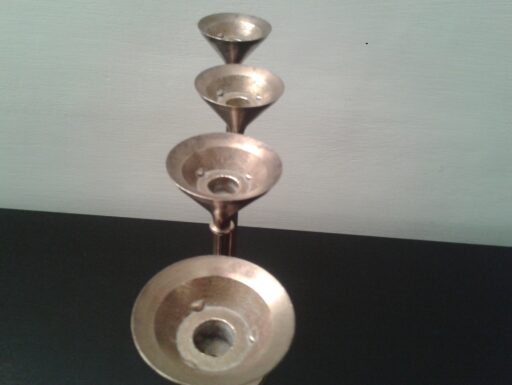 Servizio ottone - candelabri-calici-piattini